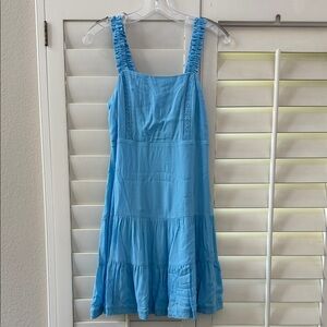 Love, Fire Light Blue Ruffled Dress